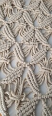 close up of a rope, macrame
