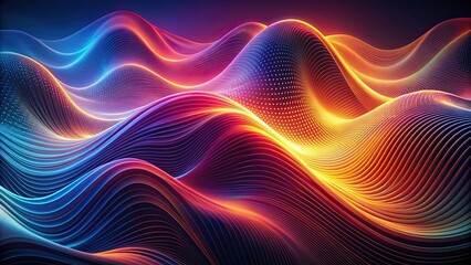 Abstract wallpaper featuring a mesmerizing wavy particle design, particle, abstract, wave, background, texture, digital