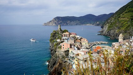 view to corniglia, cinque terre, italy