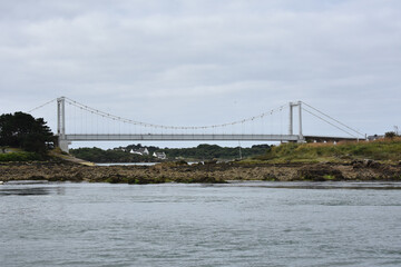 bridge over the ria d'etel, Ria d''Etel, Golf Of Morbihan, Beauty of Brittany,  France