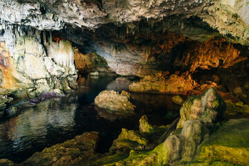  grotto Grotta di Nettuno, Capo Caccia, Alghero, Sardinia, Italy.