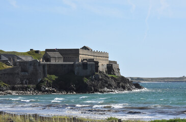Fort de Penthièvre, kite surfing, People on Kite surfing, Sport, Nautical sports, Quiberon,...