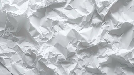 Obraz premium A highly detailed scan of white crumpled copy paper AI generated illustration