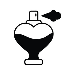 perfume glyph icon with white background vector stock illustration