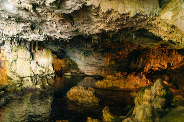  grotto Grotta di Nettuno, Capo Caccia, Alghero, Sardinia, Italy.