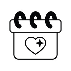 valentine day glyph icon with white background vector stock illustration