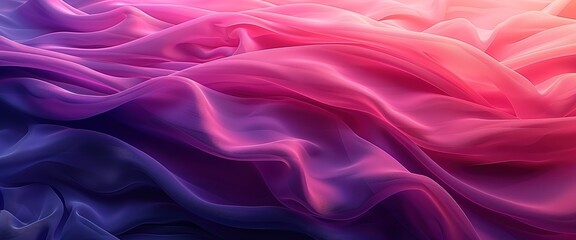 Fototapeta premium a background with wavy purple-pink satin silk fabric