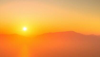 Obraz premium New Yellow Gradient Sunset Effect Light Sun Shine Orange Dramatic Pastel Overlay Background