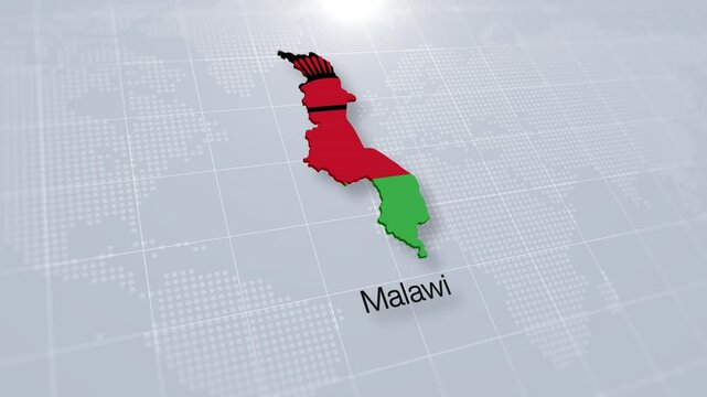 Malawi map presentation displayed on a modern clean white background.