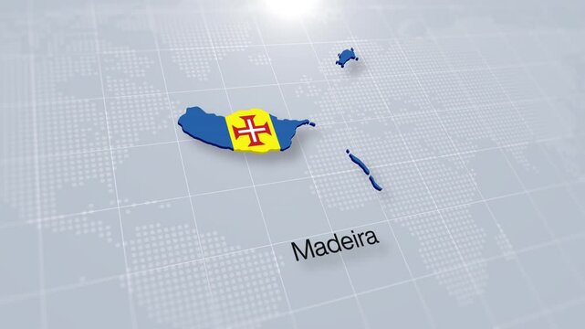 Madeira map presentation displayed on a modern clean white background.