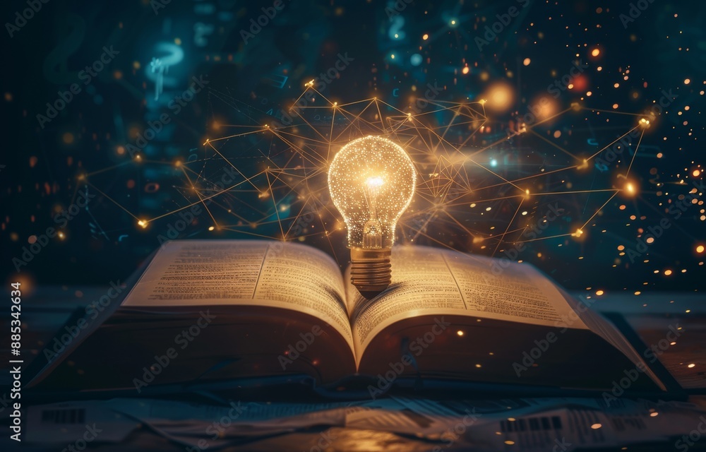 Poster the ability to use a book as a light bulb, to self-learn, to interpret concepts based on read concep