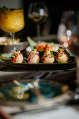 Closeup shot of asian food on a plate