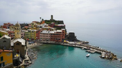 view to vernazza, cinque terre, italy