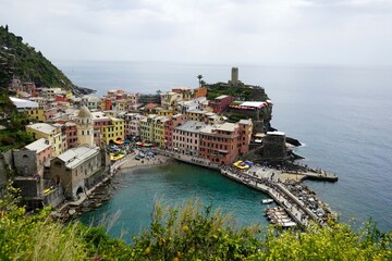 view to vernazza, cinque terre, italy