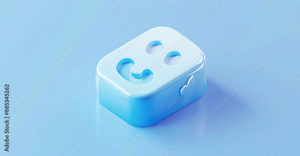 Poster a chatting dialog balloon symbol or communication type icon on a white background. 3d rendering of t