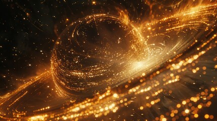 Golden Cosmic Phenomenon in Space