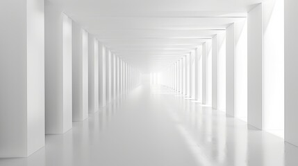 Fototapeta premium 3D white light background