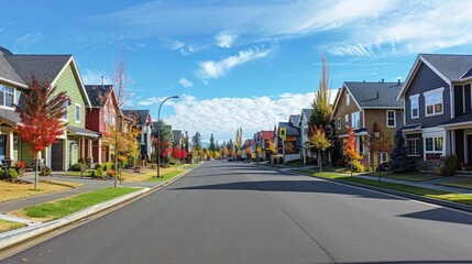 Modern suburban housing development