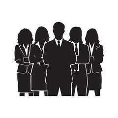 Business Professionals Vector Silhouette Collection