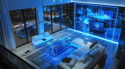 Hightech apartment with smart features