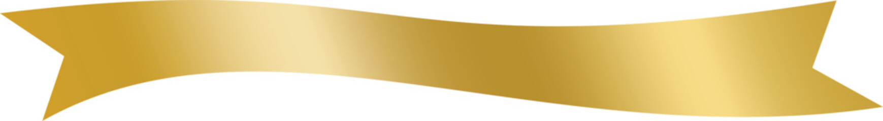 ribbon icon. curved stretched ribbon vector. gold ribbon vector