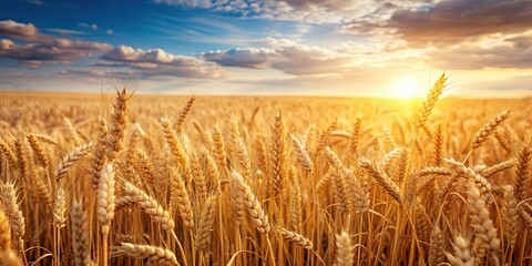 Wheat field background mockup for branding and product placement , wheat, field, background, mockup, branding, product
