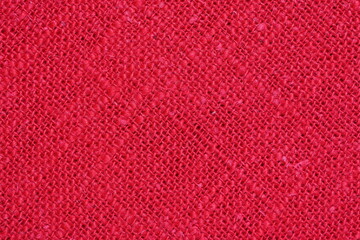 red hemp viscose natural fabric cloth color, sackcloth rough texture of textile fashion abstract background
