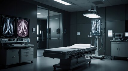 Medical technology room for medical experts to use to examine patients or patients. The room is equipped with efficient and modern tools.