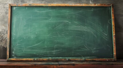 Green chalkboard with clipping path