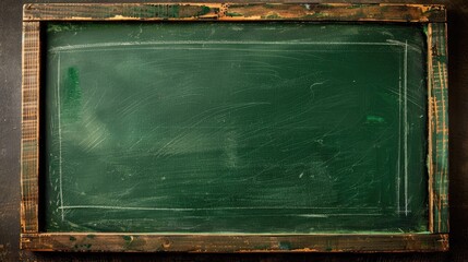 Green chalkboard with clipping path
