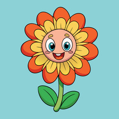 flowers icon color or logo illustration outline black style