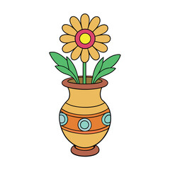 flowers icon color or logo illustration outline black style