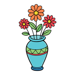 flowers icon color or logo illustration outline black style