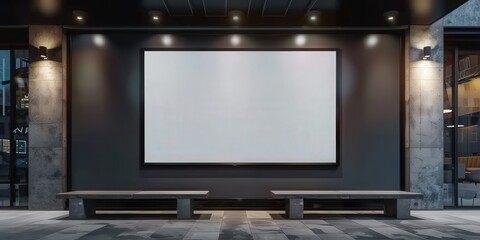 Fototapeta premium Blank Billboard Mockup in a Modern Urban Setting