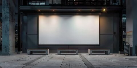 Blank Billboard on a City Street