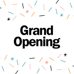 Grand Opening vector art design