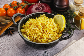 Indian cuisine lemon basmati rice