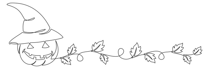 halloween continuous line 
