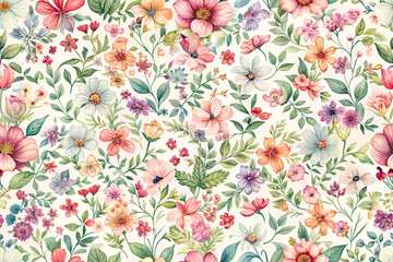 "Endless Floral Pattern." Light and airy, this pattern is perfect for romantic designs