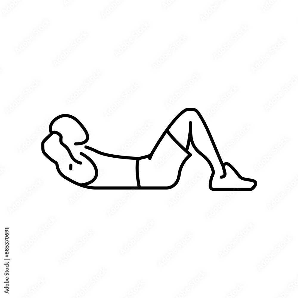 Poster crunches line icon. vector isolated element.