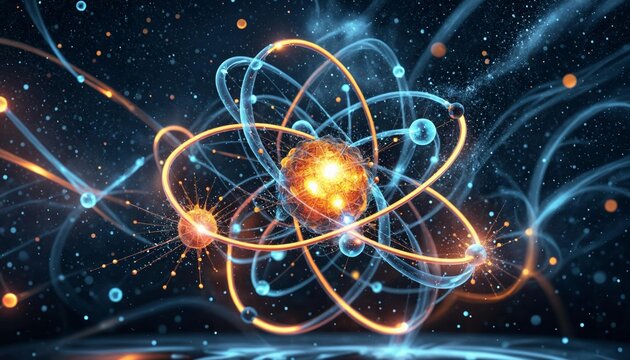 Dynamic orbiting electrons and nuclear physics, cosmic atomic particles and molecular research