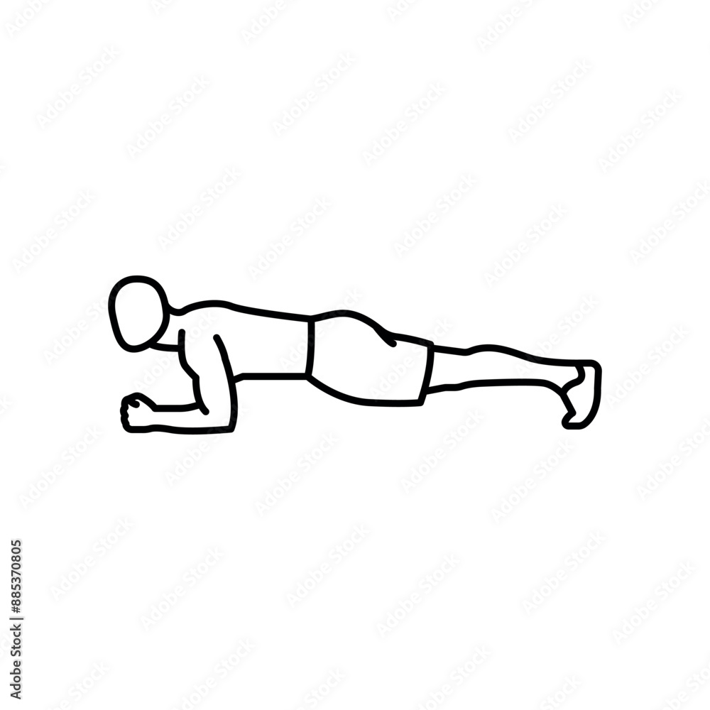 Poster plank line icon. vector isolated element.