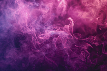 Obraz premium Smoke billowing in rich burgundy, subtly enhanced with a neon magenta texture. Abstract background.