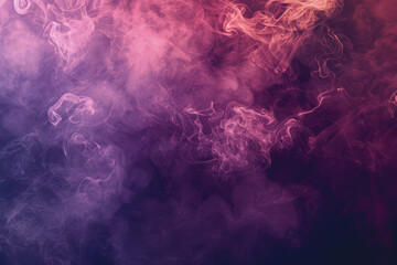 Obraz premium Smoke billowing in rich burgundy, subtly enhanced with a neon magenta texture. Abstract background.