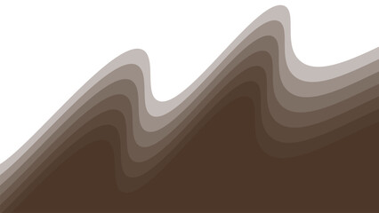 Brown wave paper cut abstract background vector image for backdrop or presentation