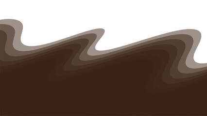 Brown wave paper cut abstract background vector image for backdrop or presentation