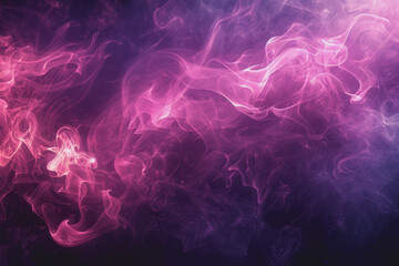 Obraz premium Smoke billowing in rich burgundy, subtly enhanced with a neon magenta texture. Abstract background.