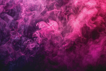 Smoke billowing in rich burgundy, subtly enhanced with a neon magenta texture. Abstract background.