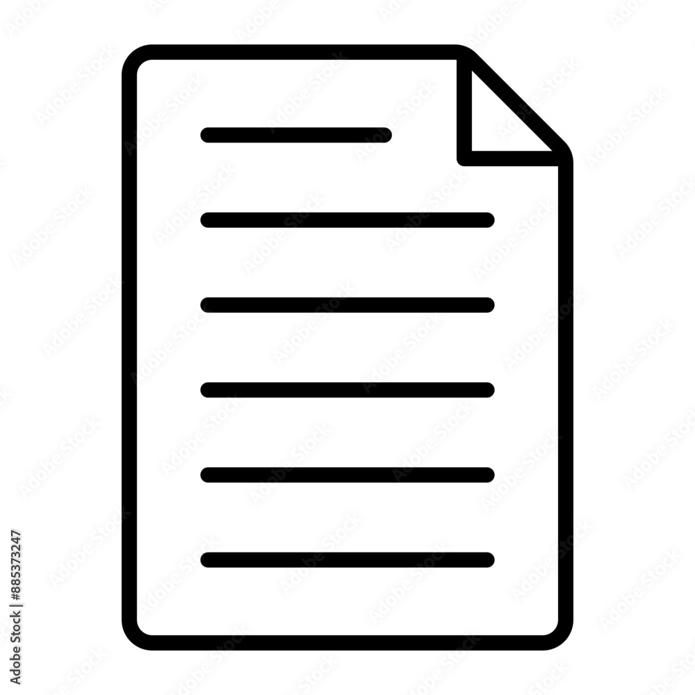 Sticker document vector line icon