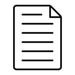 Document Vector Line Icon